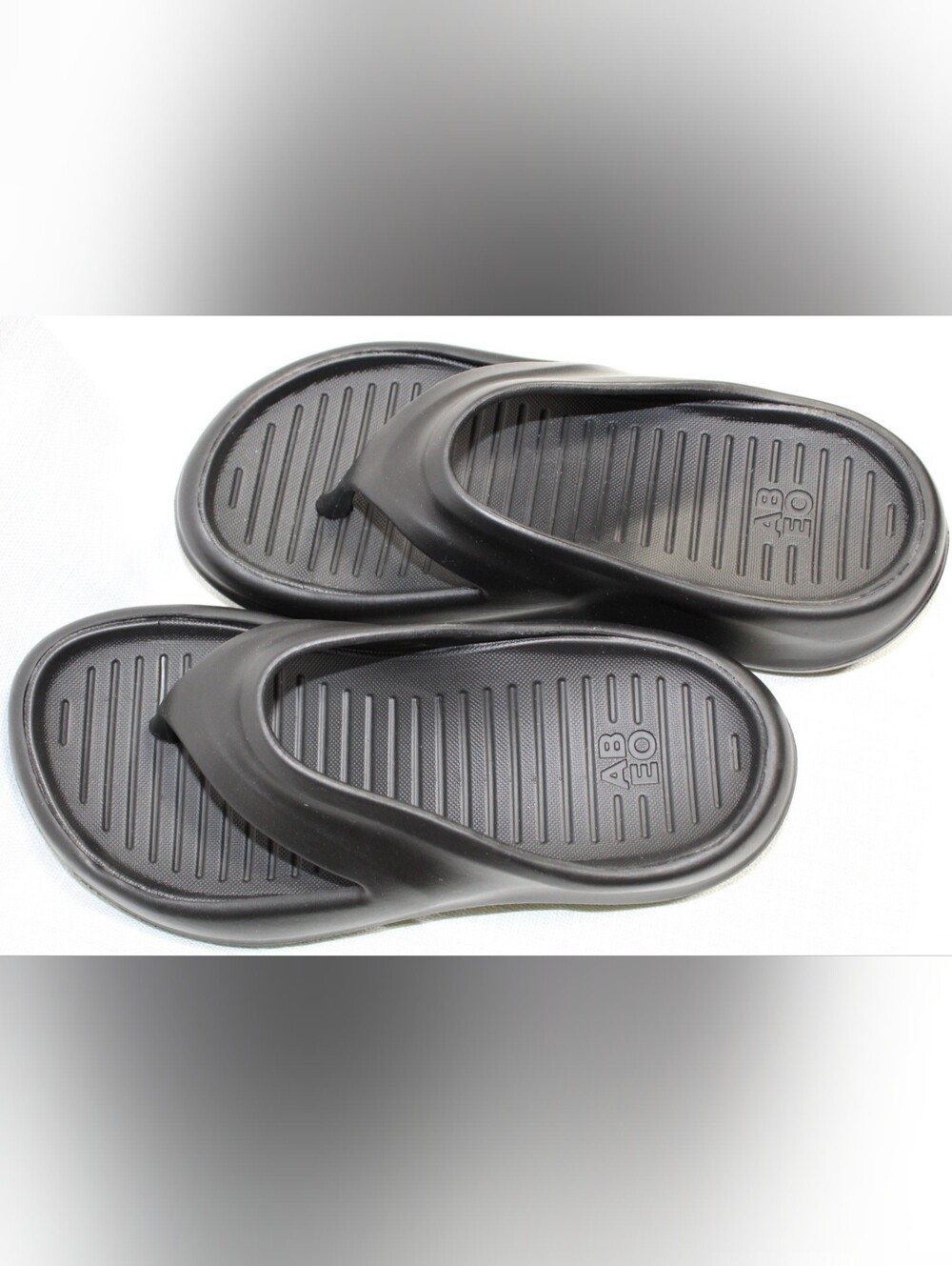 Abeo Black Men's Comfort Toe-Post/ Galaxy Recovery Flipflop